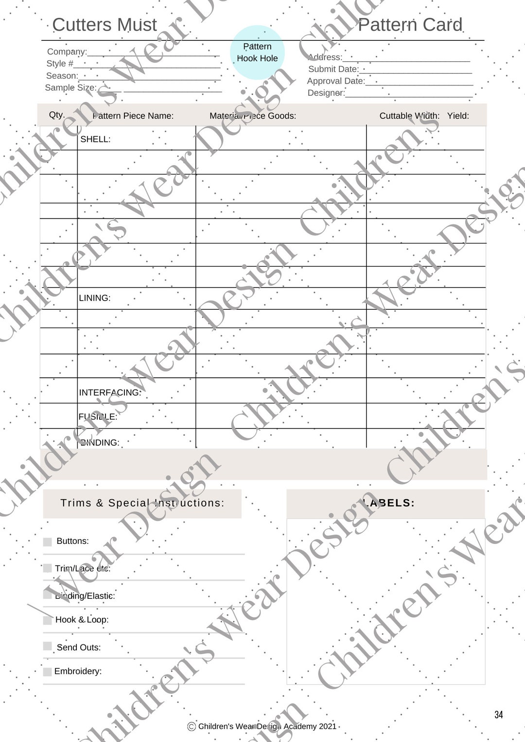 Pattern Cardcutters Must Template Essential Printable and Editable Pattern Cardcutters Must Template Essential Printable and Editable