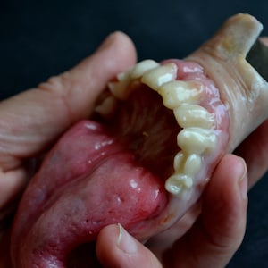 Open mouth Regular size bic lighter sleeve cover, Dark aesthetic accessory, Horror oddiity, Handmade and unique sculpture, Human teeth
