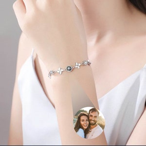 Personalized Photo Bracelet, Projection Bracelet Photo, Best Friend Gift, Memorial Picture Inside Bracelet, Customized Gift for Her