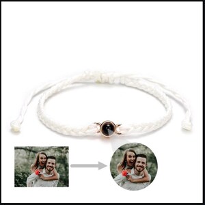 Photo Projection Charm Bracelet For Women Personalized Photo