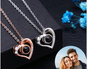 Projection necklace Photo , Necklace With Picture Inside, Locket necklace with photo, Necklace with picture in it, Mothers Day Gift