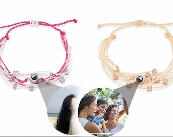 Bracelet Photo Personnalisé, Bracelet Photo Projection, Bracelet Combinaison Multi-Accessoires, Bracelet Photo Animal, Cadeau Bracelet Couple