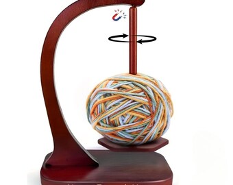 Molain Wrist Yarn Holder, Portable Yarn Ball Minder Stand With Leather Wristband Yarn Minder Yarn Storage Wooden Yarn Holder For Knitting Crocheting Craft Lover (Green