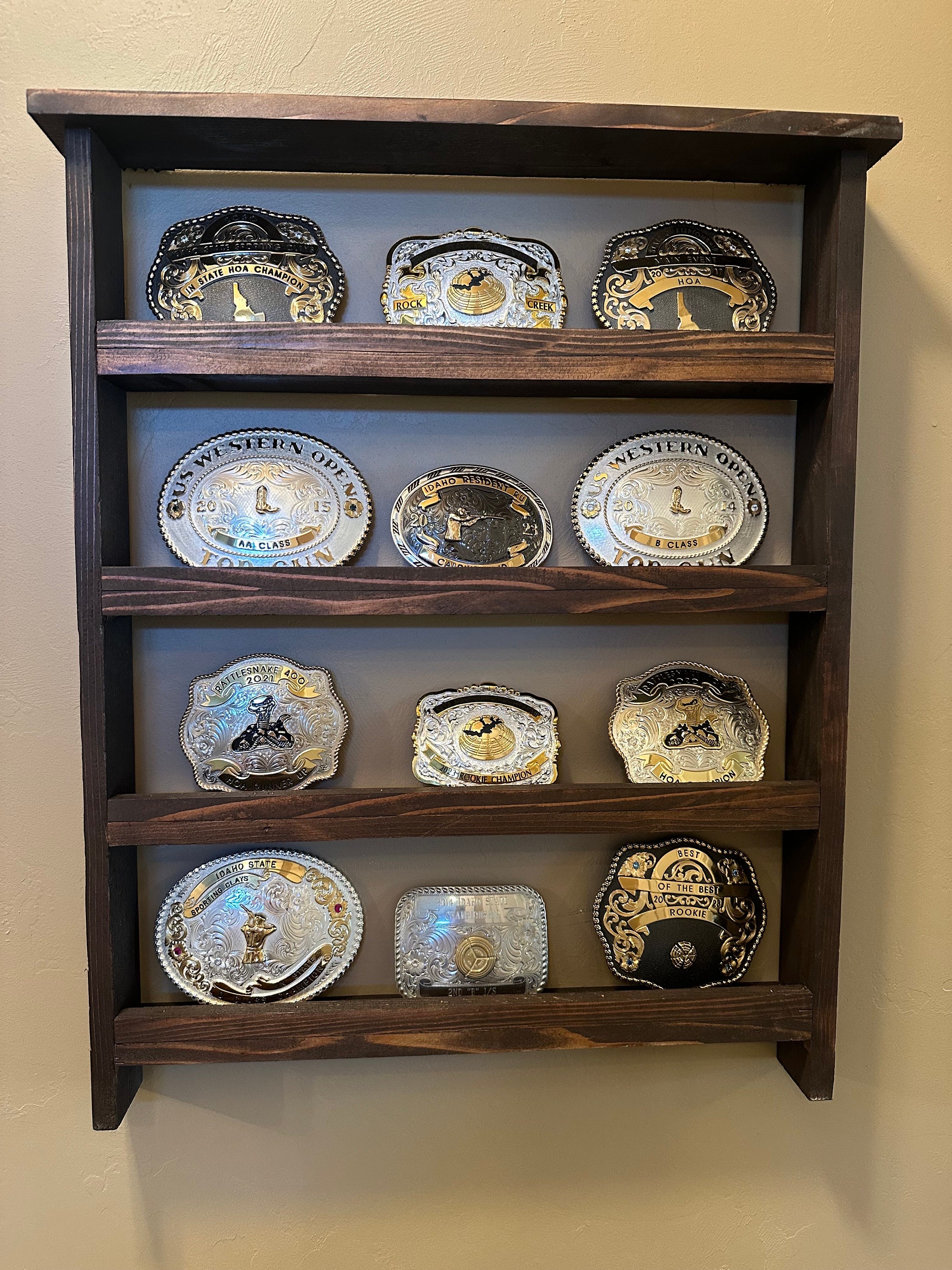 12 Belt Buckle Display Shelf rack 22.25 Tall X 18.25 Wide X 2.5 Deep Etsy UK