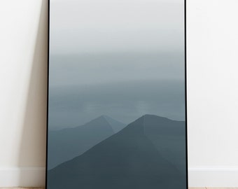 Landscape Mountains Art, Landscape Print, Abstract Mountain Art, Abstract Mountain Wall Art