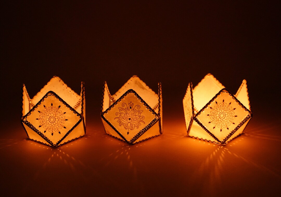 Leather Modern Decorative Candle Holders, Tea Light Holder, Mother Days Gift, Gift for Wife