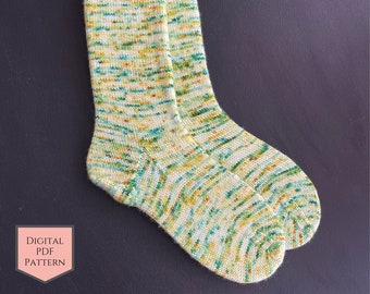 Easy Knit Sock Pattern: 4ply, Beginner Friendly (PDF Pattern)