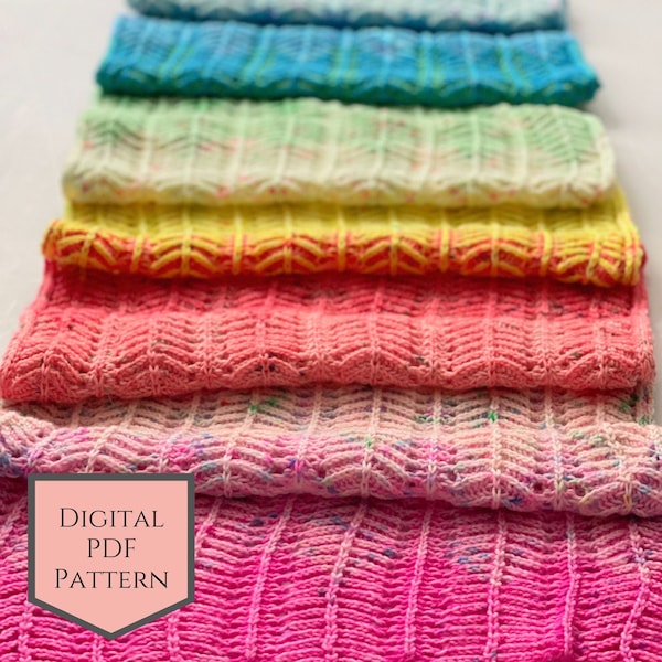 BRIOCHE Knitting Pattern -  Fingering weight - PDF Pattern || Brioche Stitch, Brioche knitting, Intermediate knit pattern, Instant download