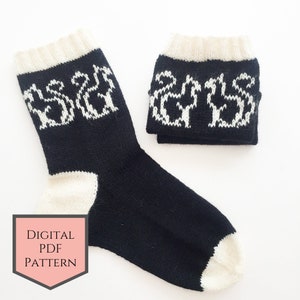 KNITTING SOCK Pattern - Stranded Colorwork - PDF Pattern || 4 Ply Sock, Knit Socks Pattern, Colorwork Sock, Stranded Knitting, Instant
