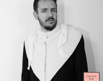 Padrões de tricô de xale | 5 xales fáceis e amigáveis para iniciantes, ponto jarreteira, download instantâneo, simplesmente os xales mais simples