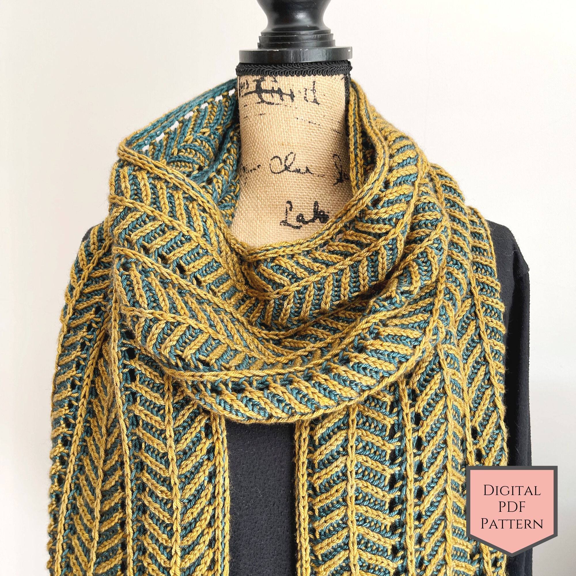BRIOCHE Scarf Knitting Pattern - DK Weight || Brioche Stitch BRIOCHE Scarf Knitting Pattern - DK Weight || Brioche Stitch