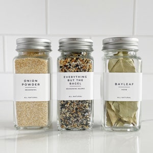 Spice Labels Kitchen Organization Labels Water and Oil Resistant Customization Available image 6