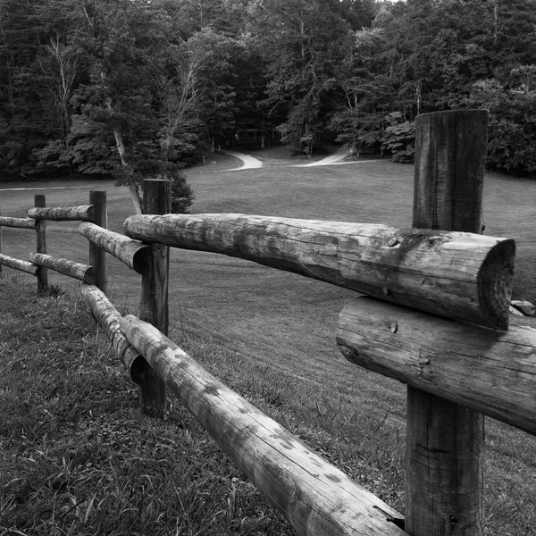 Fence in the Countryside Old Wood Split Rail Fence, Black and White, Wood Fence, Paper, Canvas, Metal, Acrylic, house decorating decore