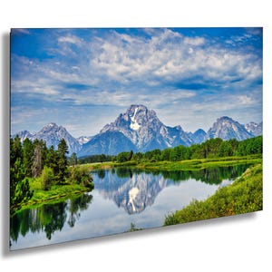 Mount Moran, Oxbow Bend, die Grand Tetons, Grand Teton National Park, Wyoming Wandkunst, Midwestern Decor, Reisewandkunst, Landschaftskunst