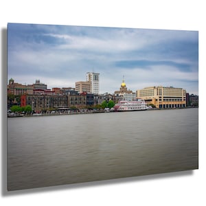 Savannah GA Wall Art, Savannah River, Poster Print, Savannah Wall Art, Savannah decor, vacation memory art, Savannah Georgia Print,