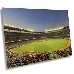 Outfield Oil Paint Effect Play Ball, Atlanta Braves, Truist Park, Baseball Fan Art, Stadium Decor, Man Cave Decor, Bar Art, Baseball Decor