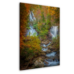 Anna Ruby Falls Waterfall Photography, Helen Georgia Gift, Mountain Waterfall Wall Art, Art Print Decor, Vertical Wall Hanging Home Decor