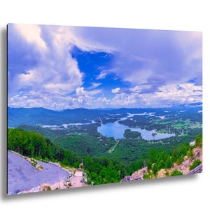 Expansive Vista of Chatuge Lake, Bell Mountain Photograph Print, North Georgia Decor