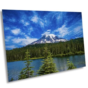 Mount Rainier The Clouds in Washington | National Park Poster | National Park Print | Reflection Lake | Wall Art | Home Deco | PNW Decor