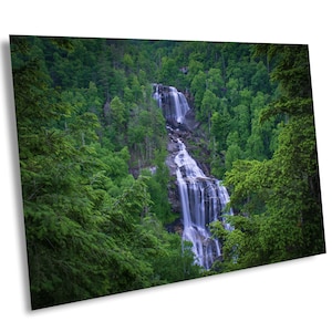 Upper Whitewater Falls, Nature Waterfall Canvas Wall Art Design, Poster Print Decor, Home & Office Decoration, POSTER, ACRYlIC READY to Hang