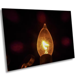 Spark of Inspiration,  Lightbulb Home Decor Canvas Art Print, Glowing lightbulb artwork, Light Bulb canvas, Bulb Abstract decor, Electrician
