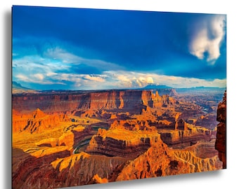 Utah scenic landscape sunset art Dead Horse Point, Canyonlands National Park Photography Print, Southwestern Desert Decor, Moab Utah Art