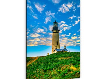 Impressão do Farol de Yaquina Head: Arte de parede da costa do Oregon