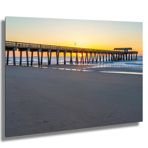 Tybee Pier Sunrise Photo, Tybee Island Photography, Tybee Island Lovers, Seascape art print, Coastal Georgia Art, Dawn landscape Decor, Pier
