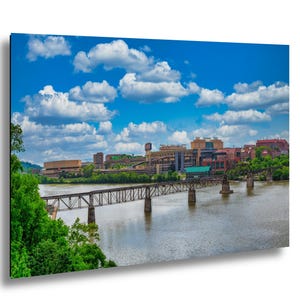 Knoxville Campus Football Stadium View, Tennessee City Skyline Wall Art, College Town Decor, Southern Cityscape Print for Home, Sports Decor