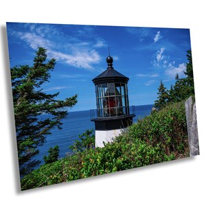 Cape Meares Lighthouse, Oregon art print, Oregon lighthouse, Oregon Coast Lighthouse Art, Coastal living decor, Lighthouse lover gift,