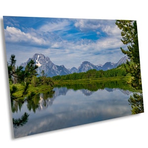 Oxbow Bend Overlook, die Grand Tetons, der Grand Teton National Park, Wyoming Wandkunst, Snake River Jackson Hole Mt Moran Leinwand und Metalloptionen