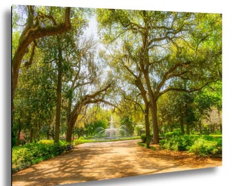 Forsyth Park Savannah Print, Historic Georgia Landscape Art