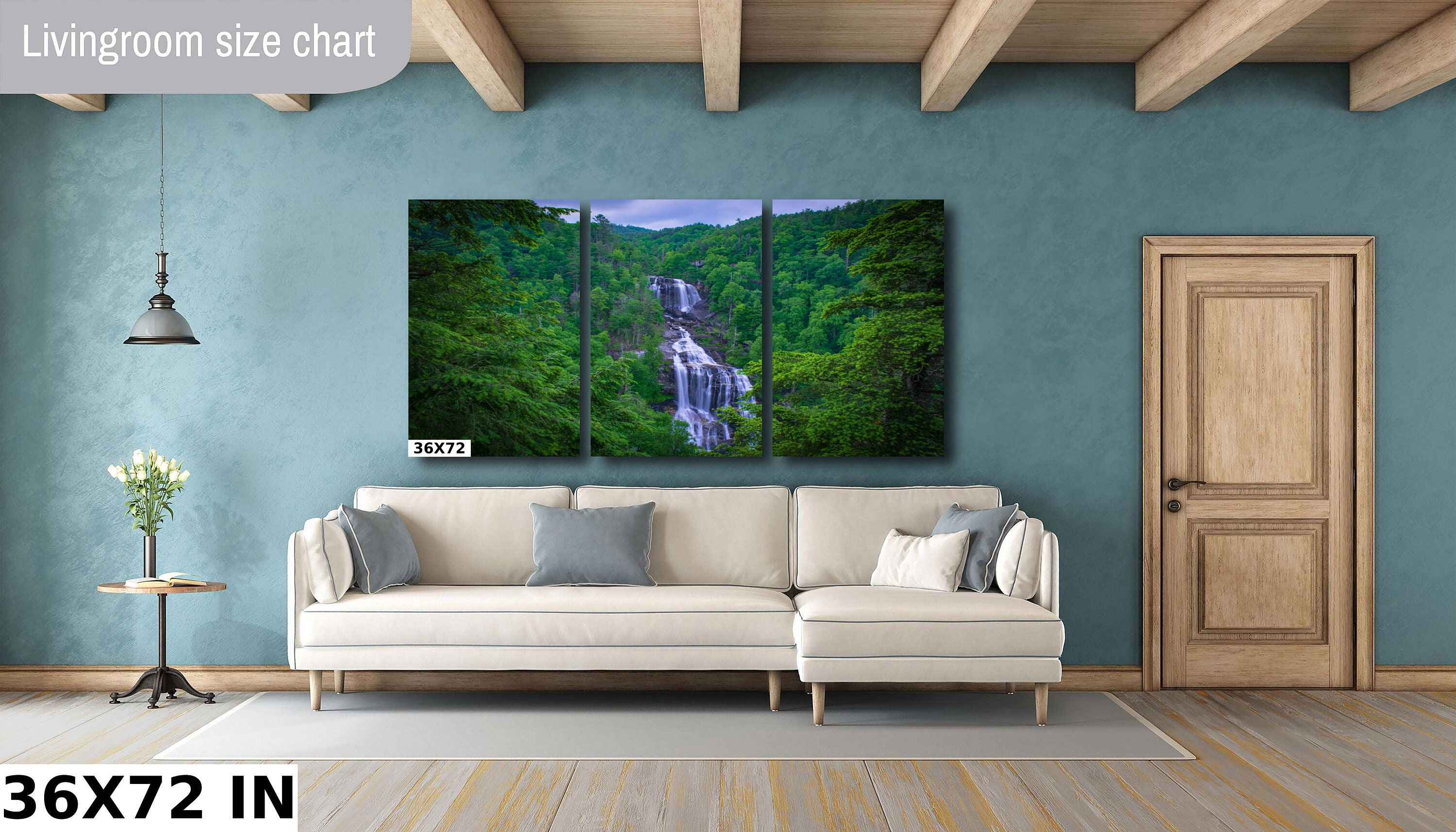 Nature Waterfalls Canvas Wall Art Design Poster Print Decor for Home