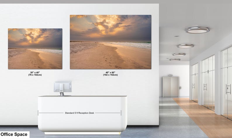 Navarre Beach Sunrise Canvas Print, Minimalist Coastal Wall Art, Summer ...