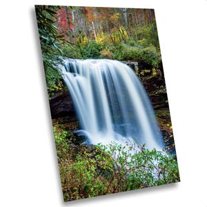 Dry Falls, Highlands North Carolina Waterfalls, Long Exposure waterfall wall art, nature autumn art, landscape print, Upper Cullasaja Falls