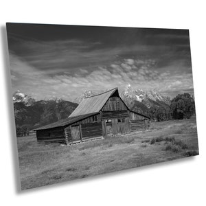 B & W TA Moulton Barn, Grand Teton Nationalpark, Wyoming Wandkunst, rustikale Bauernhaus-Wanddekoration, Vintage alte Scheune, Jackson Hole Art, Scheunenkunst