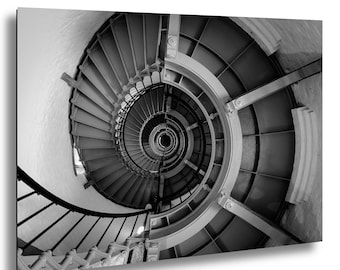 Spiral Staircase, Winding Stairs, Geometric Wall Art, Architectural Wall Art, Neutral Wall Prints, Large Wall Art, Lighthouse Staircase
