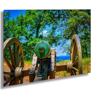 Kennesaw Mountain Rustic Cannon, Georgia Travel Poster, Atlanta Wall Decor, Old or New Home Gift, Historical Place, Old Battlefield Cannon