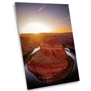 Horseshoe Bend, Desert Nature Decor Colorado River Horseshoe-Shaped Canyon, Horseshoe Bend Landscape, Arizona Desert Print, Grand Canyon USA