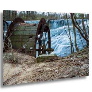 ウッドワード・ミル滝の写真、ジョージア州ビューフォードの滝アート