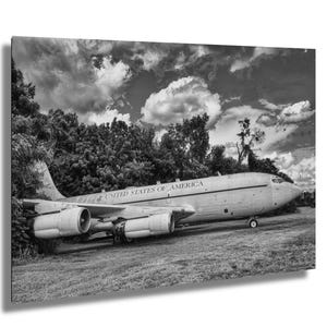 Fotografía en blanco y negro del Air Force One del presidente Jimmy Carter, Museo de Aviación, Warner Robins, Georgia, Base Aérea Robins, Lockheed VC-140B JetStar
