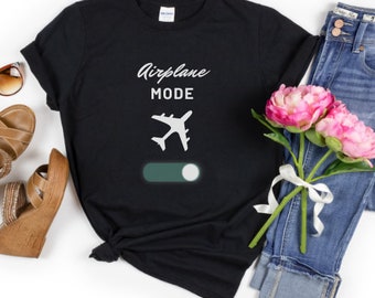 Airplane Mode Tee - Travel Tee - Travel Tshirt - Travel Wear - Unisex Jersey Short Sleeve Tee