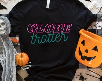 Globetrotter T-shirt - Damresetröja - Printify T-shirt - Kortärmad Jersey-T-shirt - Resetröja - Globetrotter T-shirt - Present till henne