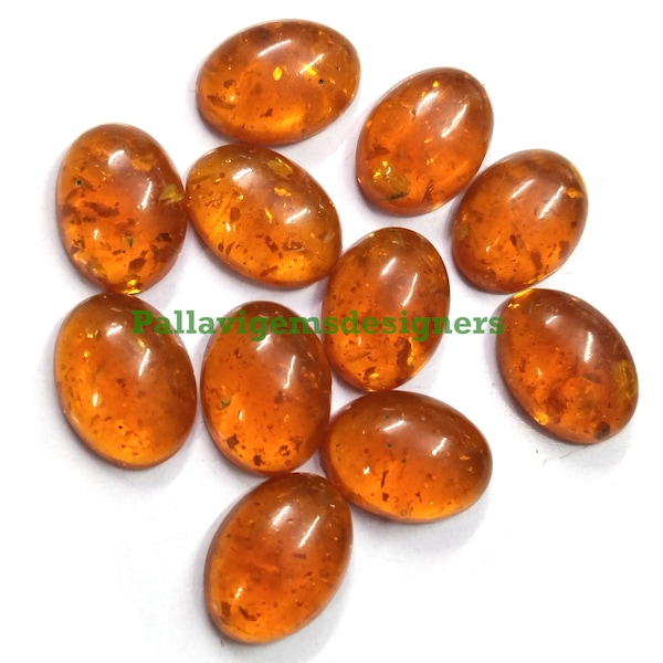 AAA+ Quality of Baltic Amber Cabochon Loose Making Jewelry 6x8,7x9,8x10,9x11, 10x12, 10x14, 12x16, 13x18, 15x20, 16x22, 18x25 MM