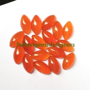 Natural Orange Carnelian Loose Calibrated Marquise Jewelry Making Cabochons 3x6, 4x8, 5x10, 6x12, 7x14, 8x16, 9x18, 10x20 mm