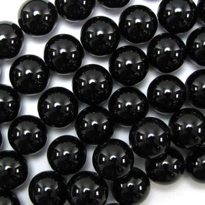 AAA Top Grade Quality Genuine Natural Black Onyx Round Beads Gemstone 15" Strand 4mm 6mm 8mm 10mm Stones