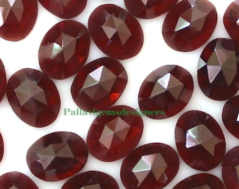 100% Natural Hyderabad Red Garnet Oval Loose Calibrated Cabochons 3x5,4x6,5x7, 6x8, 7x9, 8x10, 9x11, 10x12, 10x14, 12x16 MM