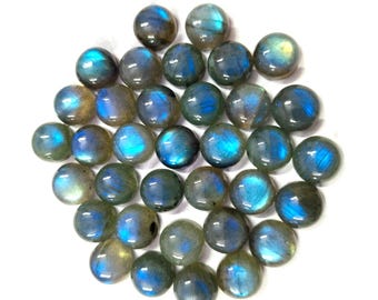 AAA Qualität Natürliche Blue Fire Labradorit Runde Cabochon Flache Rückseite kalibriert Edelstein 2,3,4,5,6,7,8,9,10,11,12,14,15,16,18,20,22,24,25 MM