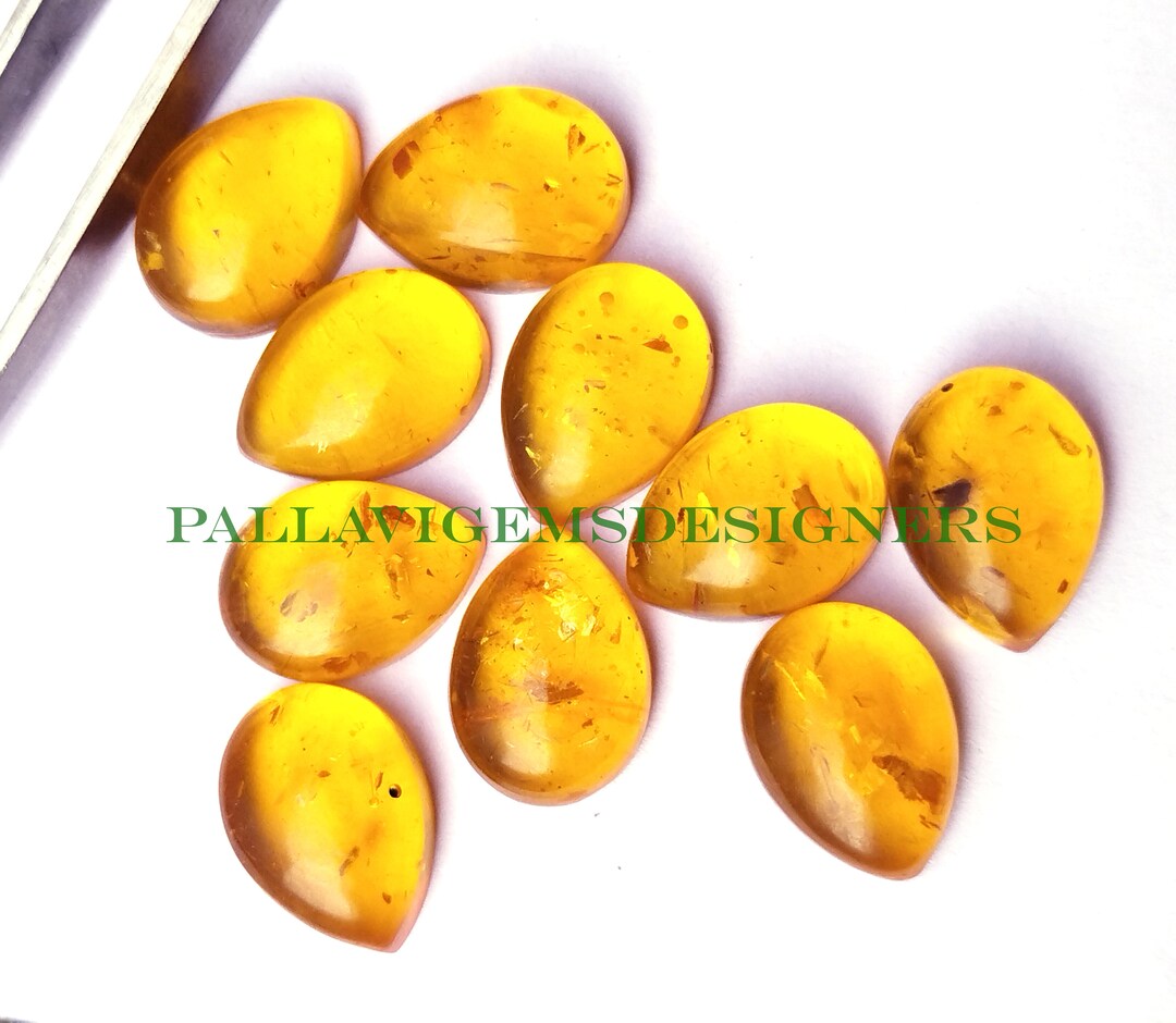 Baltic Amber Pear Loose Calibrated Jewelry Making Cabochons 3x5, 4x6 ...