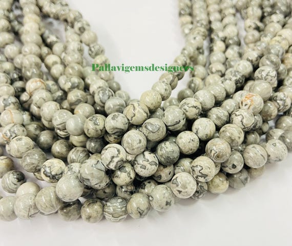 Nancybeads 60 Pezzi 6 Mm Perline Di Pietra Preziosa Diaspro Mappa Naturale Rotonde Distanziatrici Per La Creazione Di Gioielli 155 1 Filo Dia~p122111439 - Foto 7